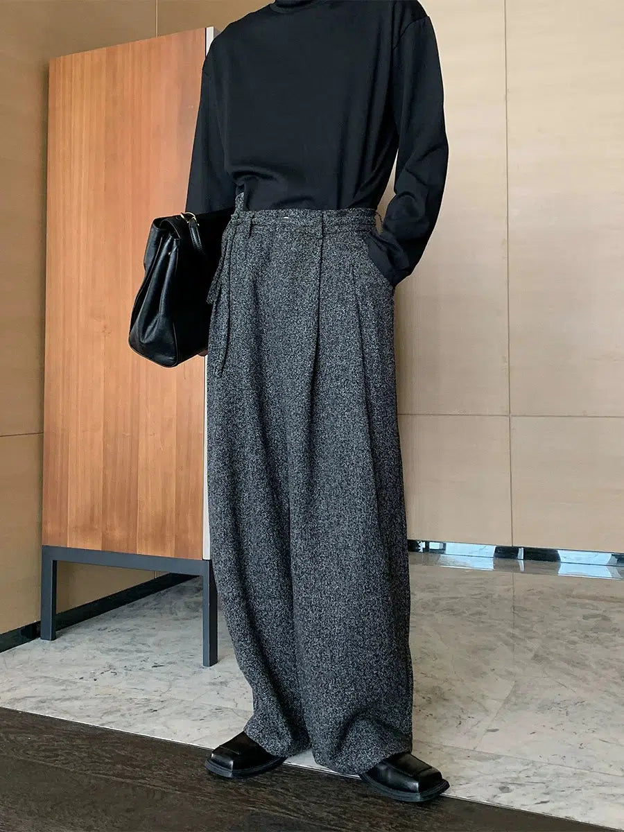 Wide-Leg Pleated Pants