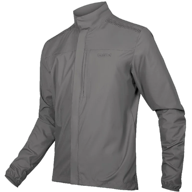 Brompton Barcelona Packable Mens Cycling Jacket - Grey