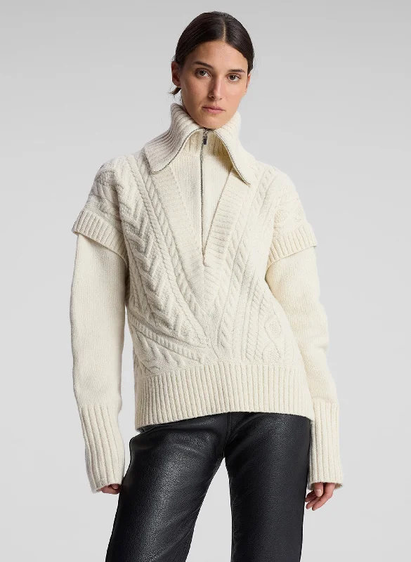 Callie Merino Cable Knit Sweater