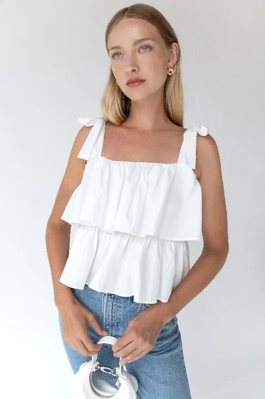 CROPPED RUFFLE TOP