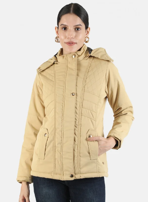 Women Mustard Solid Jacket