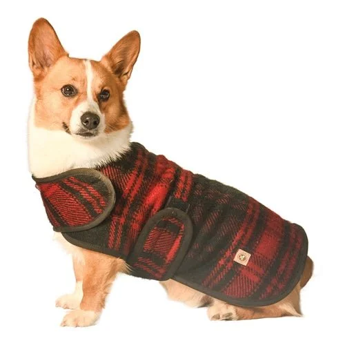 Red & Black Plaid Blanket Coat