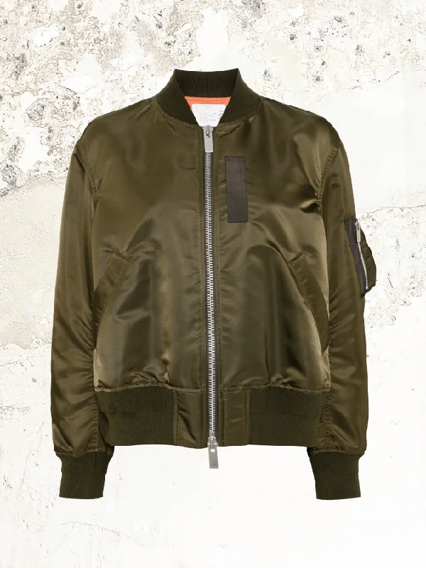 sacai zip-up bomber jacket