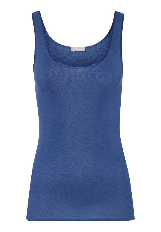 Cotton Seamless Round Neck Cotton Tank Top | True Navy 71604-2604