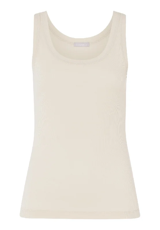 Sleep And Lounge Ribbed Cotton Tank Top | Warm Sand 77751-1200