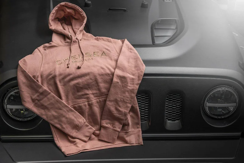 Chelsea Truck Co Hoodie - Dusty Pink with Gold Embroidery