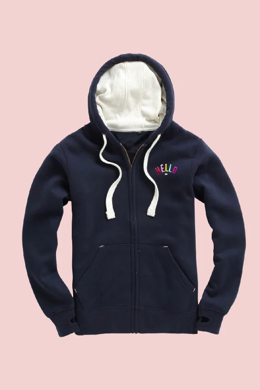 Luxe - Navy Confetti Zip Up Hoodie