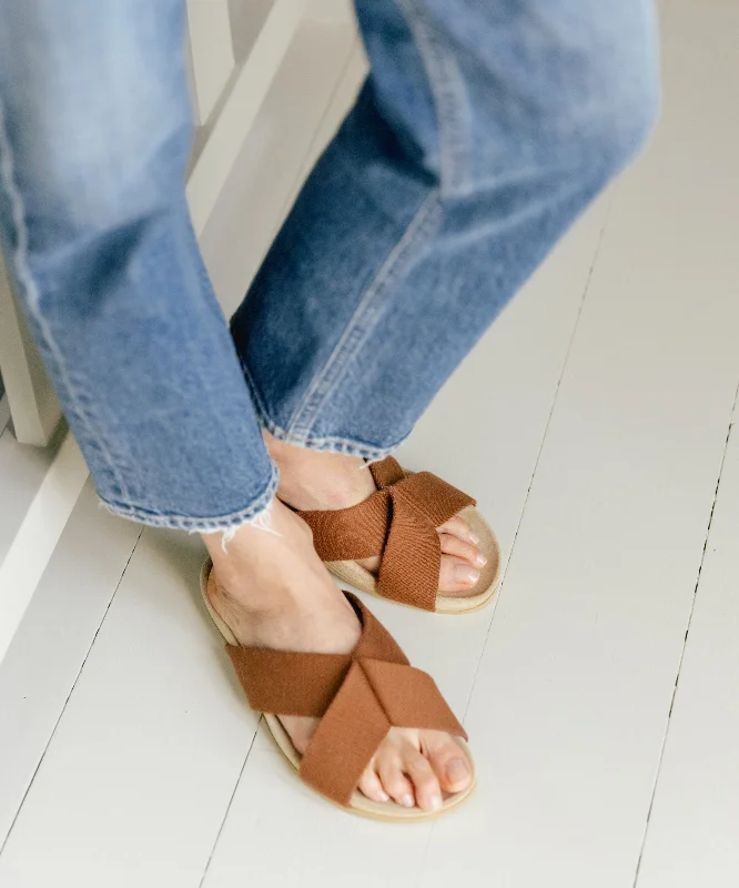 Cotton Crossover Sandal