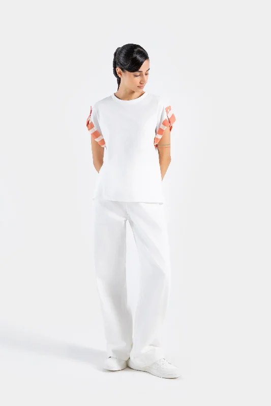 Basic T-Shirt with Contrast Sleeves