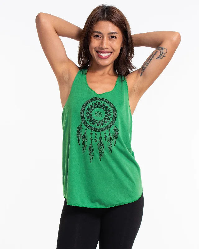 Womens Dreamcatcher Tank Top in Green