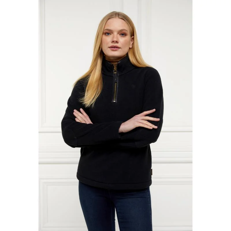 Holland Cooper Country Ladies Fleece Half Zip Jumper - Black