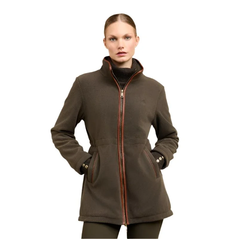 Holland Cooper Country Longline Ladies Fleece Jacket - Khaki