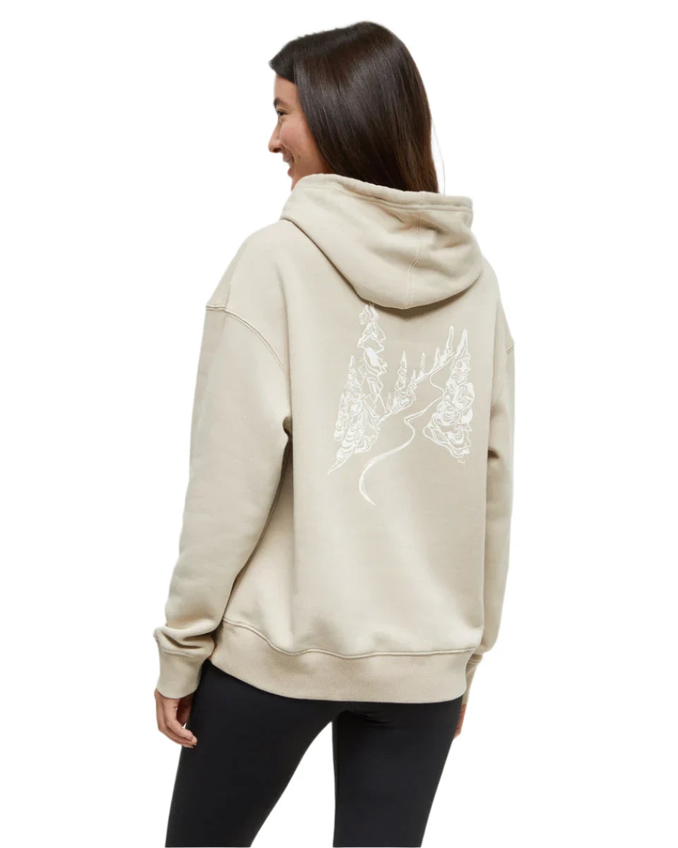 TENTREE Women's Snowy Trees Pullover Hoodie Pale Oak White