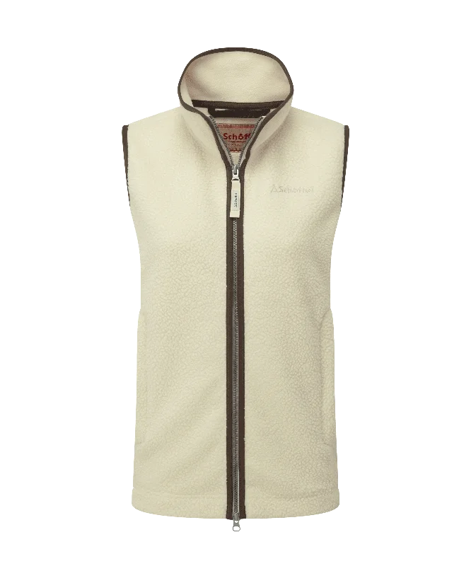 Lyndon Retro Fleece Gilet - Ecru