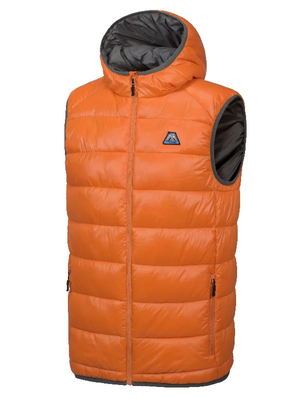 Men's Water-Resistant Hiking Puffer Vest with Hood