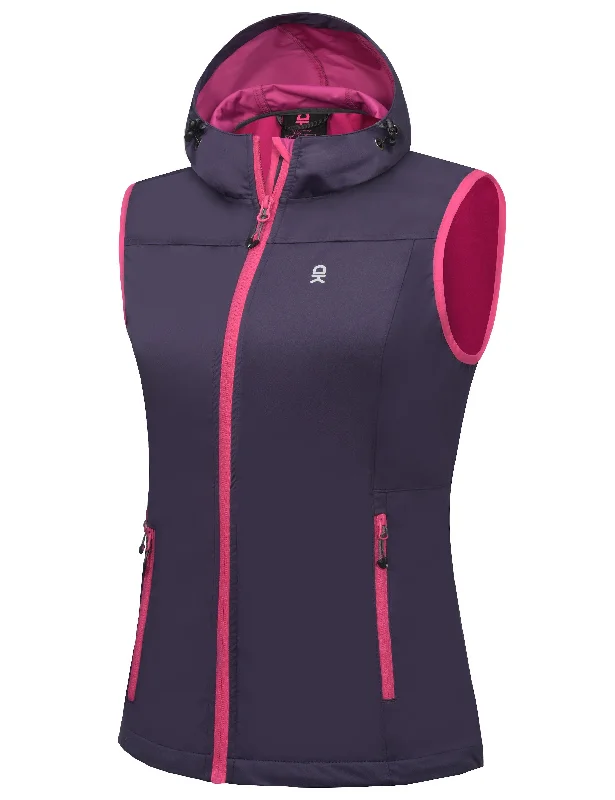 Women's Hooded Windproof Softshell Vest