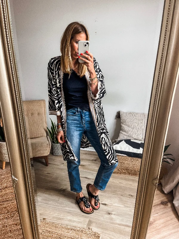 Zebra Print Kimono